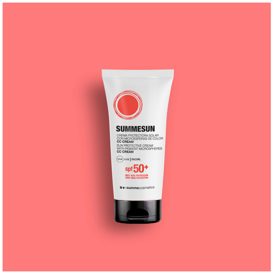 CREMA PROTECTORA SOLAR CON MICROESFERAS DE COLOR Y ACIDO HIALURONICO